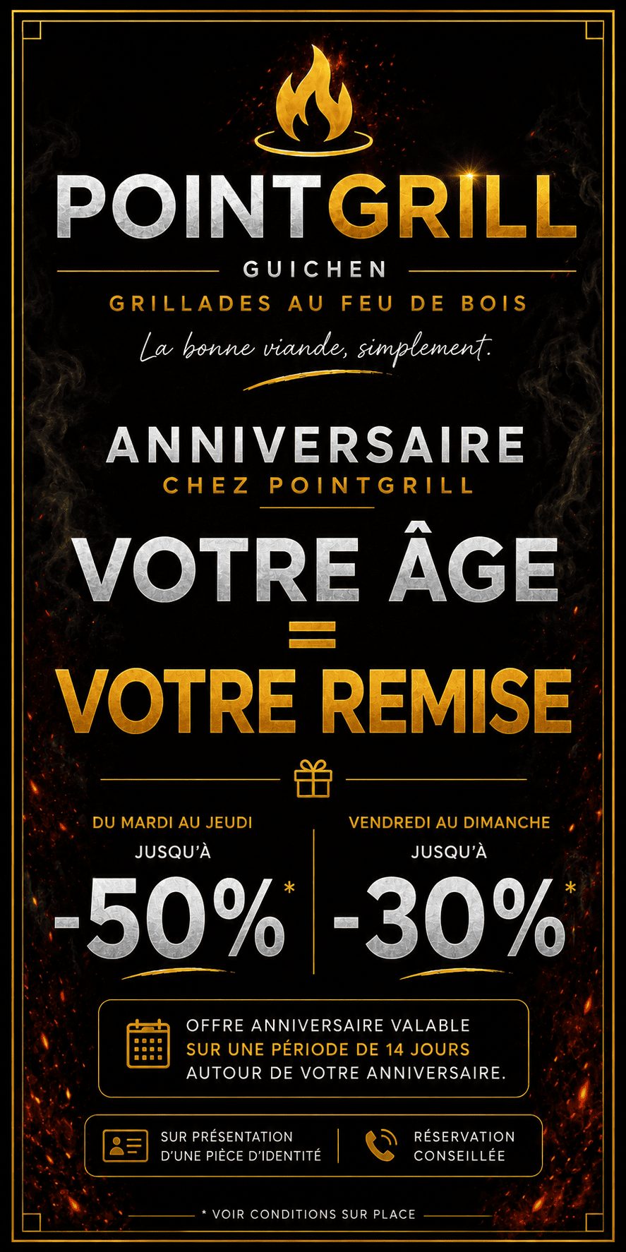 Offre anniversaire POINTGRILL